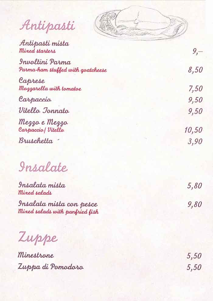 Speisekarte
